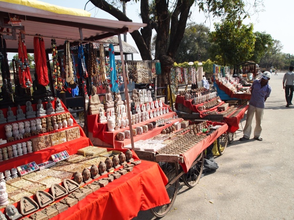 souvenirs outside the archeological museum