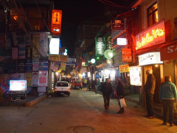 the tourist area of Thamel outside of Kathmandu Guest House