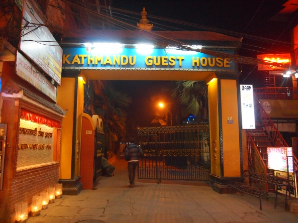 the entrance to Kathmandu Guest House
