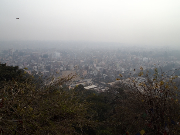 the view of Kathmandu from Swayambhu