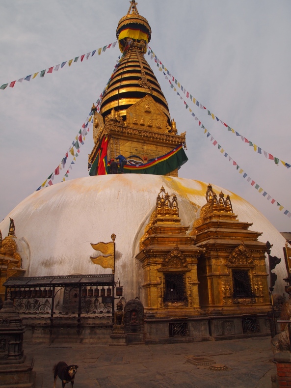 around and around the stupa