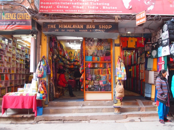 Colorful shops in Thamel